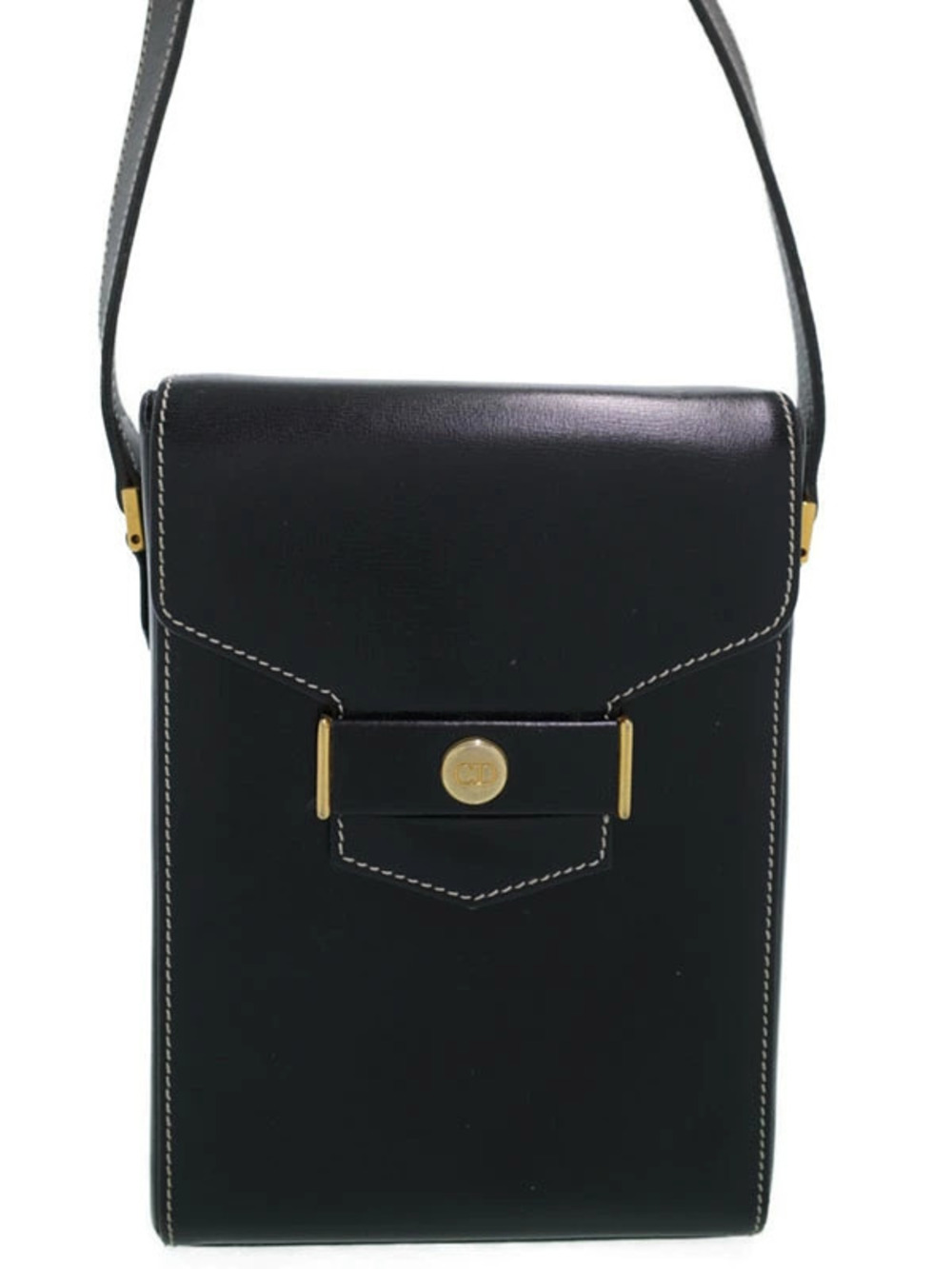 Christian Dior Leather Crossbody Bag Black